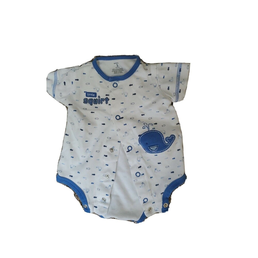 boy's Carter's Little Squirt one piece 3 month whale